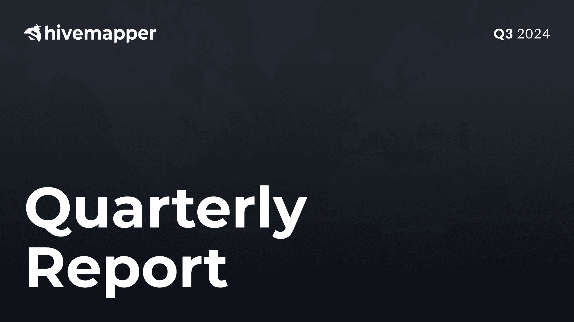 Hivemapper Q3 2024 Quarterly Report