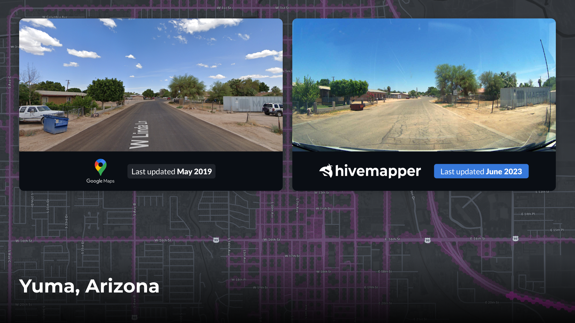 Hivemapper Blog - Yuma, AZ - Dark Mode - v2