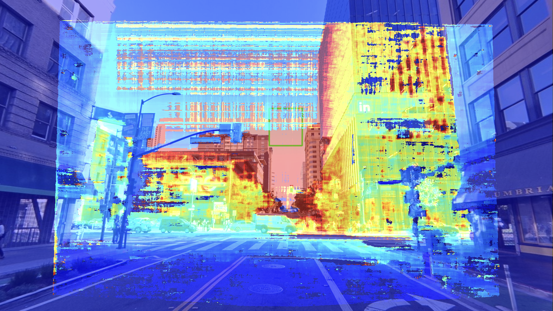 Stereo depth reprojection