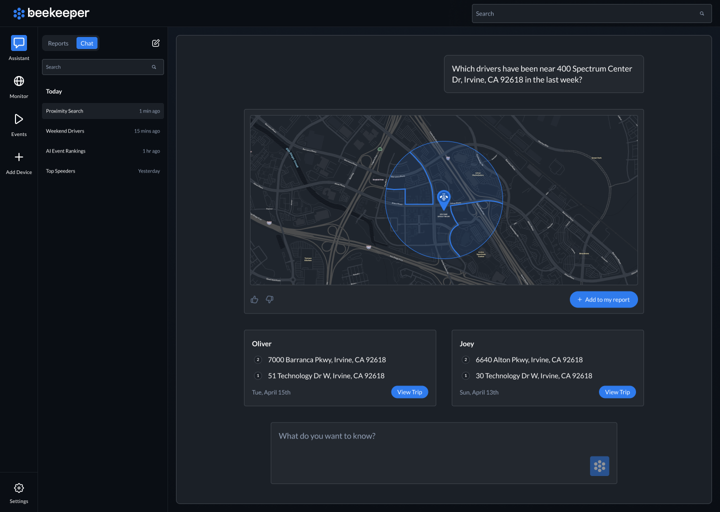 Beekeeper Assistant ProximitySearch