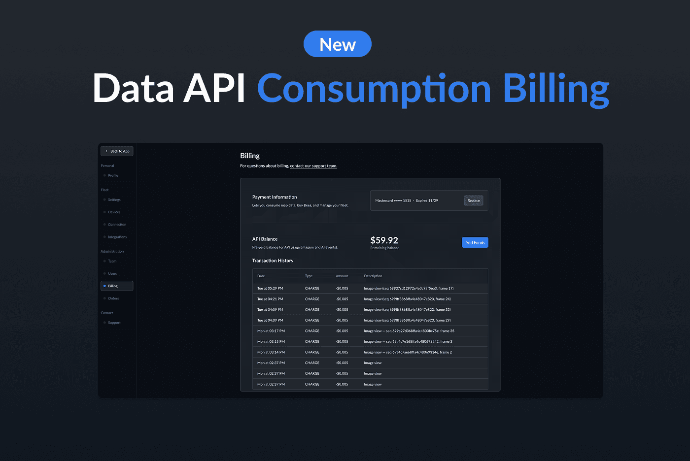Simpler Pay-As-You-Go Billing for Data APIs Is Now Live